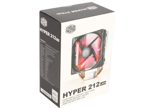 Кулер для процессора Cooler Master Hyper 212 LED (RR-212L-16PR-R1) 2011-3/2011/1156/1155/1151/1150/775/AM3+/AM3/AM2+/FM2+/FM2/FM1 fan 12 cm, 600-1600 RPM, 66.3 CFM