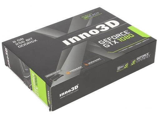 Видеокарта 8Gb (PCI-E) Inno3D GeForce GTX 1080 Twin X2 N1080-1SDN-P6DN (GTX1080, GDDR5, 256bit, HDCP, DVI, HDMI, 3*DP, Retail)