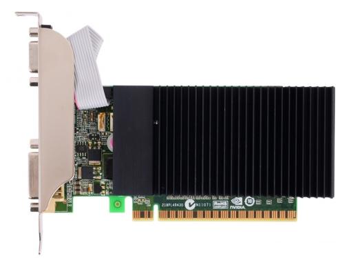 видеокарта 1gb <pci-e> inno3d g210 c cuda <gfg210, gddr3, 64 bit, hdcp, dvi, hdmi, low profile, retail>