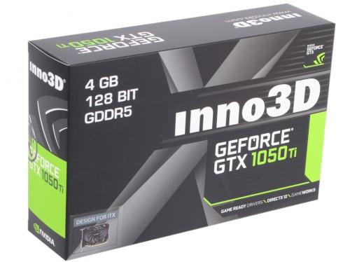 Видеокарта Inno3D GeForce GTX 1050 Ti Compact N105T-1SDV-M5CM 4Gb 1290MHzNVIDIA GTX1050 Ti/GDDR5/7000MHz/128 bit/PCI-E/ DVI DP HDMI