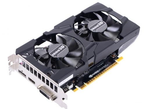 Видеокарта Inno3D GeForce GTX 1050 Ti Twin X2 N105T-1DDV-M5CM 4Gb 1290Mhz NVIDIA GTX1050 Ti/GDDR5/7000MHz/128 bit/PCI-E/ DVI DP HDMI