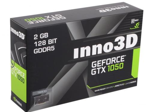 Видеокарта Inno3D GeForce GTX 1050 Twin X2 N1050-1DDV-E5CM 2Gb 1354Mhz NVIDIA GTX1050/GDDR5/7000Mhz/128 bit/PCI-E/DVI,DP,HDMI