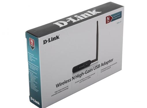 Беспроводной Wi-Fi адаптер D-Link DWA-137/A1B 802.11bgn, 300Mbps, 2.4GHz, USB