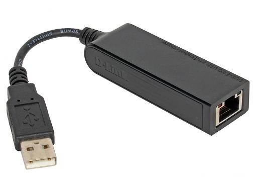 Адаптер D-Link DUB-E100/B/D1A Сетевой адаптер с 1 портом 10/100Base-TX для шины USB 2.0