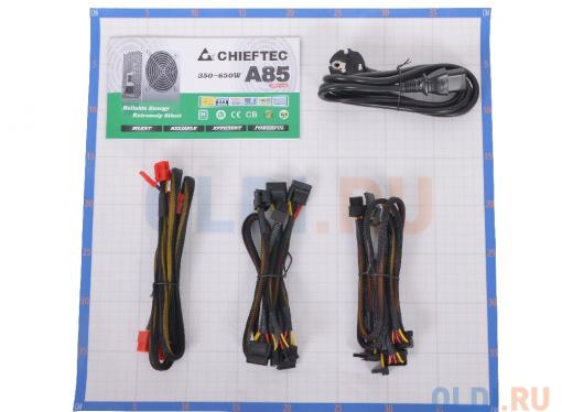 Блок питания  Chieftec 750W Retail CTG-750C [А-80] МОДУЛЬНЫЙ, v.2.3, КПД ) 85% , A.PFC, 2x PCI-E (6+2-Pin), 6x SATA, 4x MOLEX, Fan 12cm