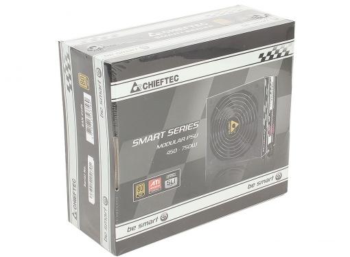 Блок питания  Chieftec 650W Retail GPS-650C [Smart] ATX v.2.3/EPS, 80+ Gold, КПД )90%, модульный, A.PFC, 2x PCI-E (6+2-Pin), 6x SATA, 3x MOLEX, 14см.