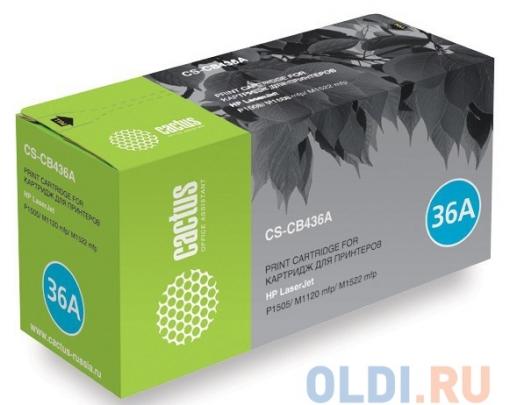 Картридж Cactus CS-CB436A для принтеров HP Laser Jet P1505/ M1120 mfp/ M1522 mfp. 2000 стр.