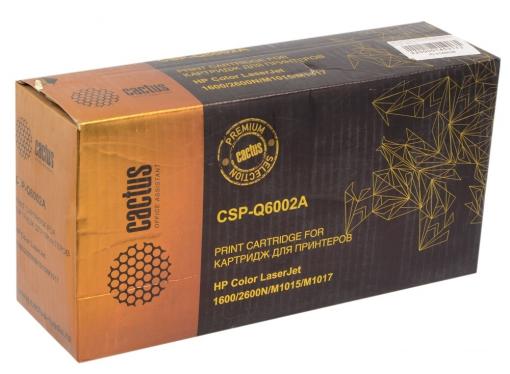 Картридж Cactus CS-Q6002A для принтеров HP Color LaserJet 1600/2600N/M1015/M1017, желтый, 2500 стр.