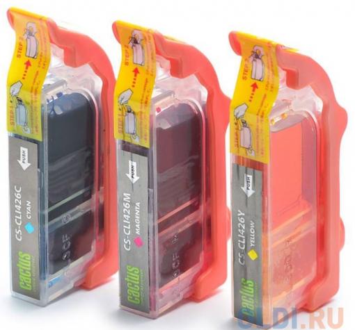 Картридж CACTUS CS-CLI426C/M/Y для Pixma MG5140/5240 (450стр.) Комплект.