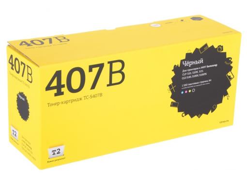 Картридж T2 TC-S407B для Samsung CLP-320/325/CLX-3185. Чёрный. 1500 страниц. (CLT-K407S)