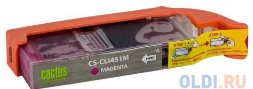 Картридж Cactus CS-CLI451M для Canon MG 6340/5440/IP7240. Пурпурный