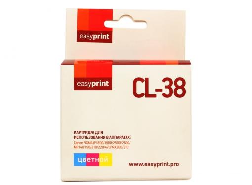 Картридж EasyPrint IC-CL38 для Canon PIXMA iP1800/2600/MP140/210/220/470/MX300/310. Цветной. Картридж EasyPrint IC-CL38 для Canon PIXMA iP1800/2600/MP