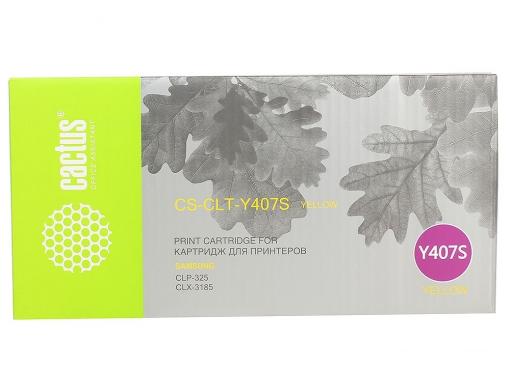 Тонер Картридж Cactus CS-CLT-Y407S жёлтый для Samsung CLP320/320n/325/CLX3185/3185n/3185fn (1000Стр