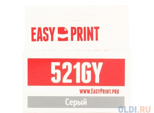 Картридж EasyPrint IC-CLI521GY для Canon PIXMA MP980/990. Серый. с чипом Картридж EasyPrint IC-CLI521GY для Canon PIXMA MP980/990. Серый. 1395 страниц