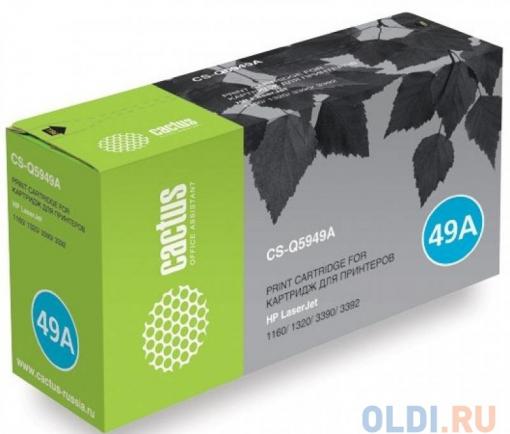 Тонер Картридж Cactus CS-Q5949AS черный для HP LJ 1160/1320/3390/3392 (2500стр.)