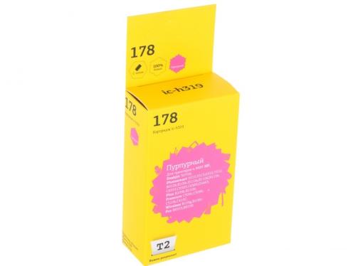 Картридж T2  IC-H319 №178 (аналог CB319HE) для HP Deskjet 3070A/Photosmart5510/6510/7510/B110/C8583, пурпурный с чипом