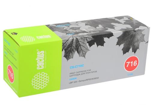 Картридж Cactus CS-C716C для Canon LBP-5050 5050N голубой 1500стр