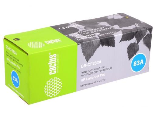 Картридж Cactus CS-CF283A черный 1500стр для HP LaserJet Pro M125nw, M125rnw, M127fn, M127fw, M201, M201dw, M202dw, M202n, M225dn, M225dw, M225rdw
