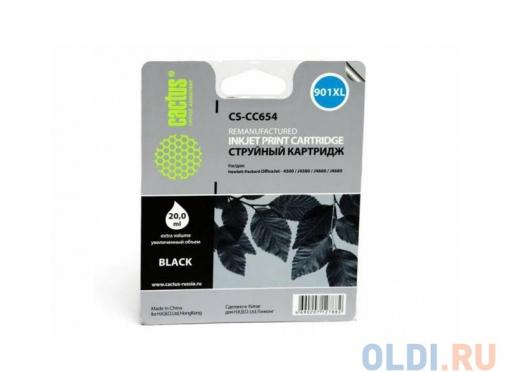 Картридж Cactus CS-CC654 №901 для HP OfficeJet 4500/J4580/J4660/J4680 черный