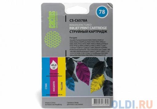 Картридж Cactus CS-C6578A №78 для HP DeskJet 900/1220C PhotoSmart P1000 цветной