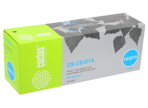 Картридж Cactus CS-CE321A для HP LaserJet CP1525 голубой 1300стр