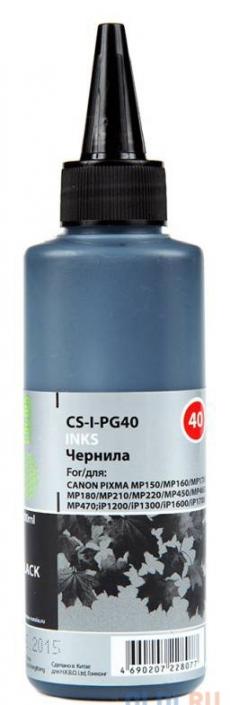 Чернила Cactus CS-I-PG40  для Canon Pixma MP150/MP160/MP170/MP180/MP210 100мл черный
