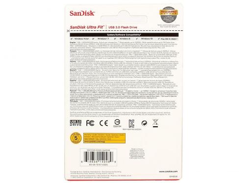 USB флешка SanDisk Ultra Fit 32GB (SDCZ43-032G-GAM46)