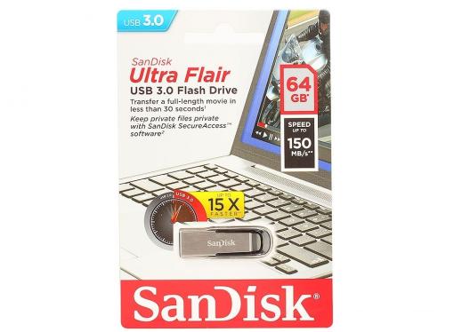 USB флешка SanDisk Ultra Flair 64GB (SDCZ73-064G-G46)