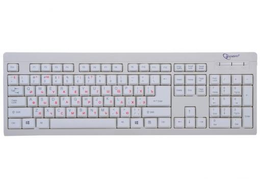 Клавиатура Gembird KB-8300U-R USB, белая