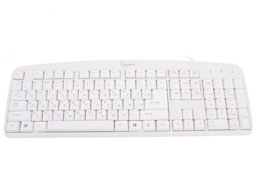 Клавиатура Gembird KB-8350U, USB, белый, лазерная гравировка символов