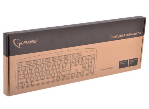 Клавиатура Gembird KB-8350U, USB, белый, лазерная гравировка символов