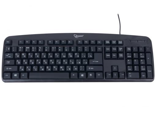 Клавиатура Gembird KB-8350U-BL, USB, черный, лазерная гравировка символов