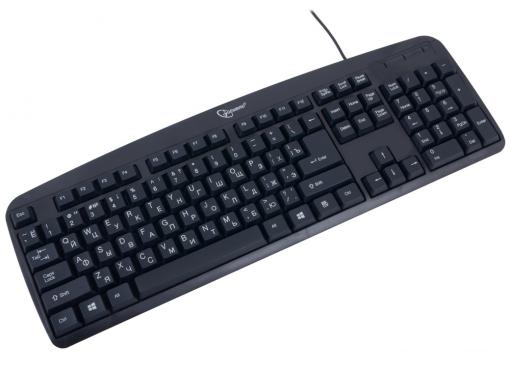 Клавиатура Gembird KB-8350U-BL, USB, черный, лазерная гравировка символов
