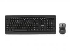 Комплект клавиатура + мышь беспров. Gembird KBS-8001,черный, 2.4ГГц/10м, 1000DPI,  мини-приемник- USB