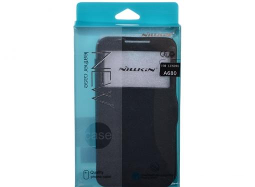 Чехол для смартфона Lenovo A680 Nillkin Fresh series leather case Черный