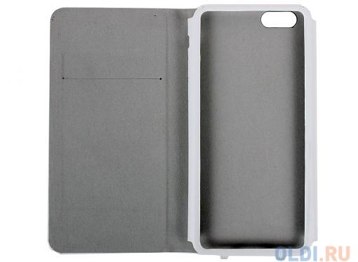 Чехол-книжка Ozaki OC564WH O!coat 0.3 Aim+ для iPhone 6 с дополнительным отделением для кредитки или пропуска. Крышка оснащена магнитами. Цвет: белый.