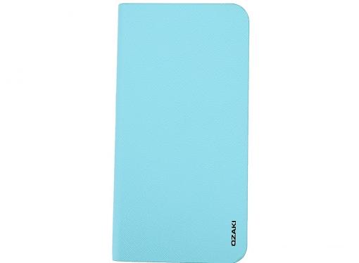 Чехол-книжка Ozaki OC581LB O!coat 0.4+Folio для iPhone 6 Plus. Цвет: голубой.