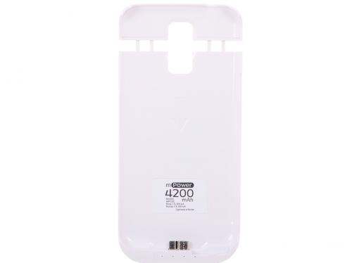 Чехол с аккумулятором Gmini mPower Case MPCS5 White, для Galaxy S5, 4200mAh