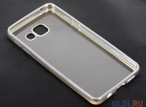 Силиконовый чехол с рамкой для Samsung Galaxy A3 (2016) DF sCase-22 (silver)