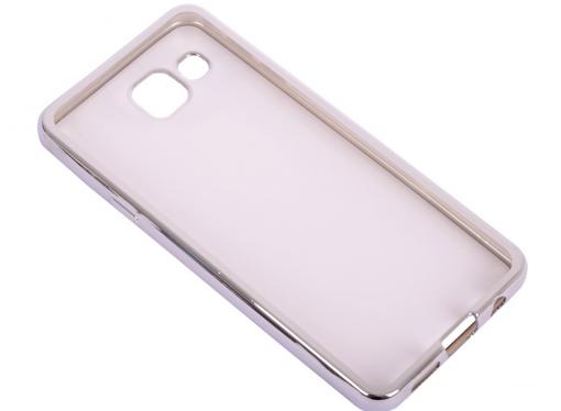 Силиконовый чехол с рамкой для Samsung Galaxy A3 (2016) DF sCase-22 (silver)