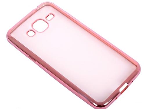 Силиконовый чехол с рамкой для Samsung Galaxy J3 (2016) DF sCase-28 (rose gold)