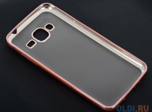 Силиконовый чехол с рамкой для Samsung Galaxy J3 (2016) DF sCase-28 (rose gold)