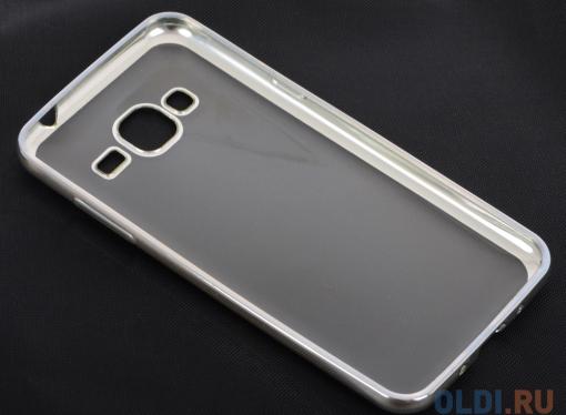 Силиконовый чехол с рамкой для Samsung Galaxy J3 (2016) DF sCase-28 (silver)
