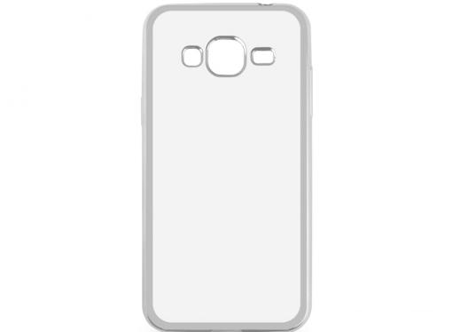 Силиконовый чехол с рамкой для Samsung Galaxy J3 (2016) DF sCase-28 (silver)