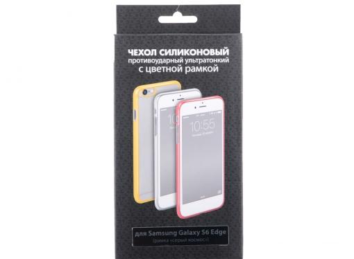 Силиконовый чехол с рамкой для Samsung Galaxy S6 Edge DF sCase-19 (space gray)