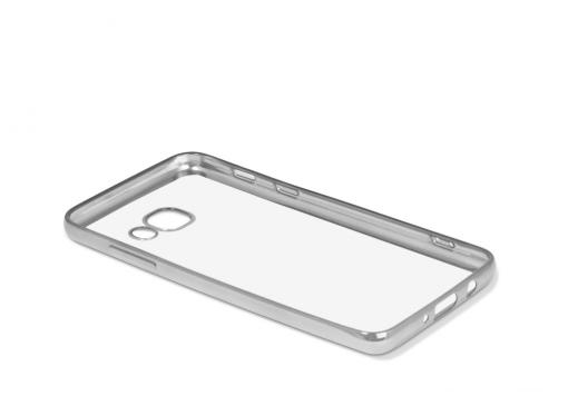 Силиконовый чехол с рамкой для Samsung Galaxy J5 Prime/ On5 (2016) DF sCase-37 (silver)