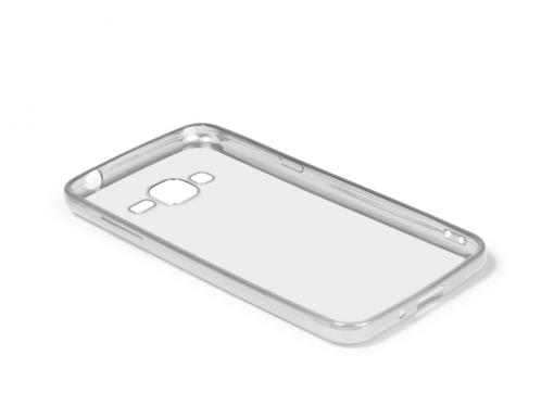 Силиконовый чехол с рамкой для Samsung Galaxy J2 Prime/Grand Prime (2016) DF sCase-36 (silver)