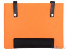 Чехол IQ Format с кожаными вставками на кнопках оранжевый с черным