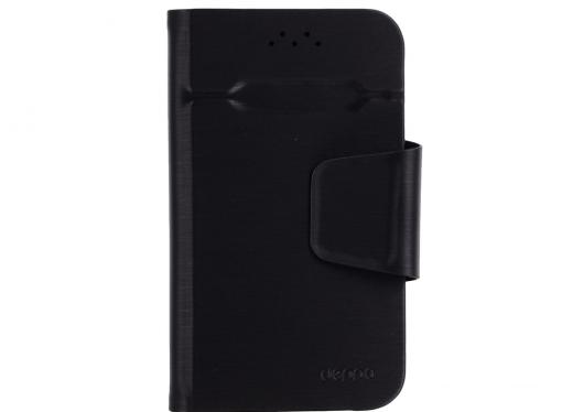Чехол-книжка универсальный 3.5''-4.3'' Deppa 87000 Wallet Fold S Black флип, полиуретан