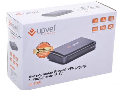 Маршрутизатор UPVEL UR-305B 4-х портовый Firewall VPN-роутер с поддержкой IP-TV